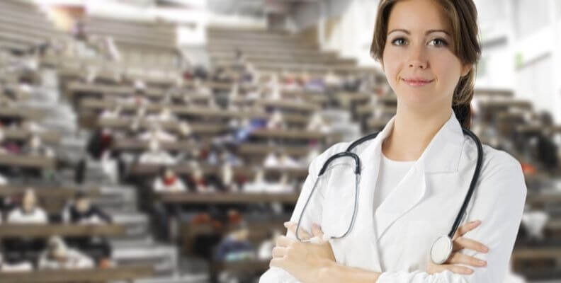 Nursing Instructor in Classroom of Students