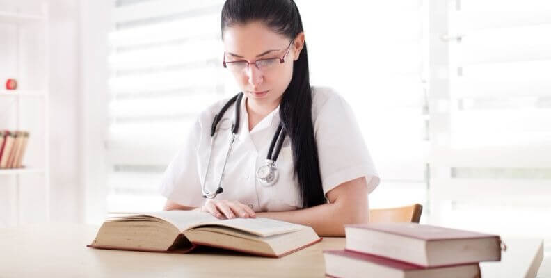 Nursing Student Doing Research