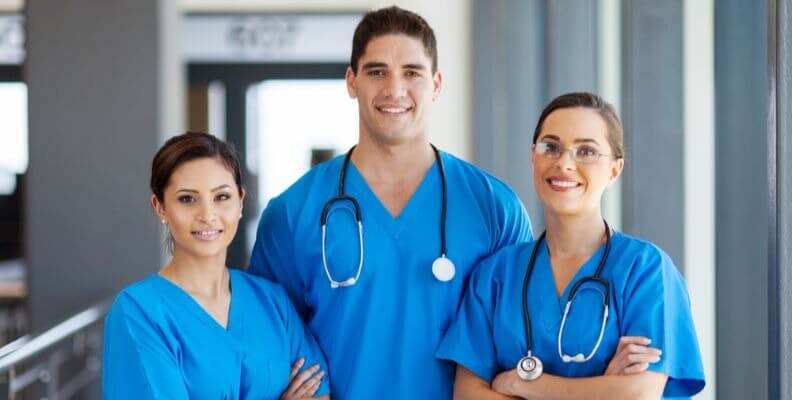 Three Nursing Students in Clinical Rotation